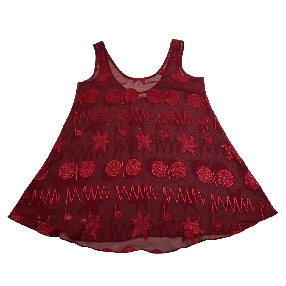 VTG Victoria's Secret Gold Label Sheer Pajamas Size Small Lounge Set Geometric - Image 2 of 4