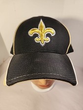 New Orleans Saints Baseball Hat L/XL Black  39Thirty Fitted New Era Black & Gold
