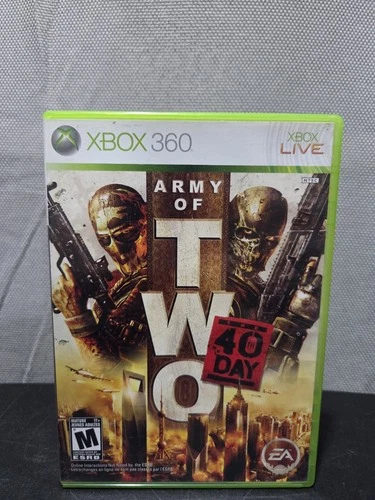 Xbox 360 Army of Two The 40th Day Complete In Box CIB With Manual Tested Working