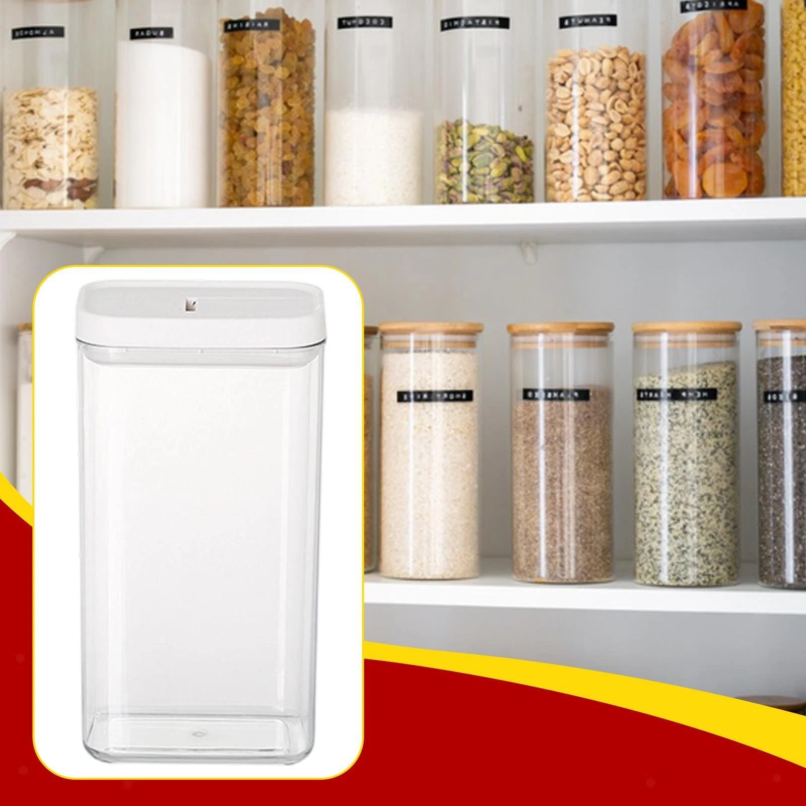 1200 ml Kitchen Storage Jar Seasoning Jar Professional Kitchen Tool Airtight Lid