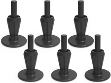 6Pcs Steel Stem Plastic Bed Frame Feet,Sturdy Legs for Black 