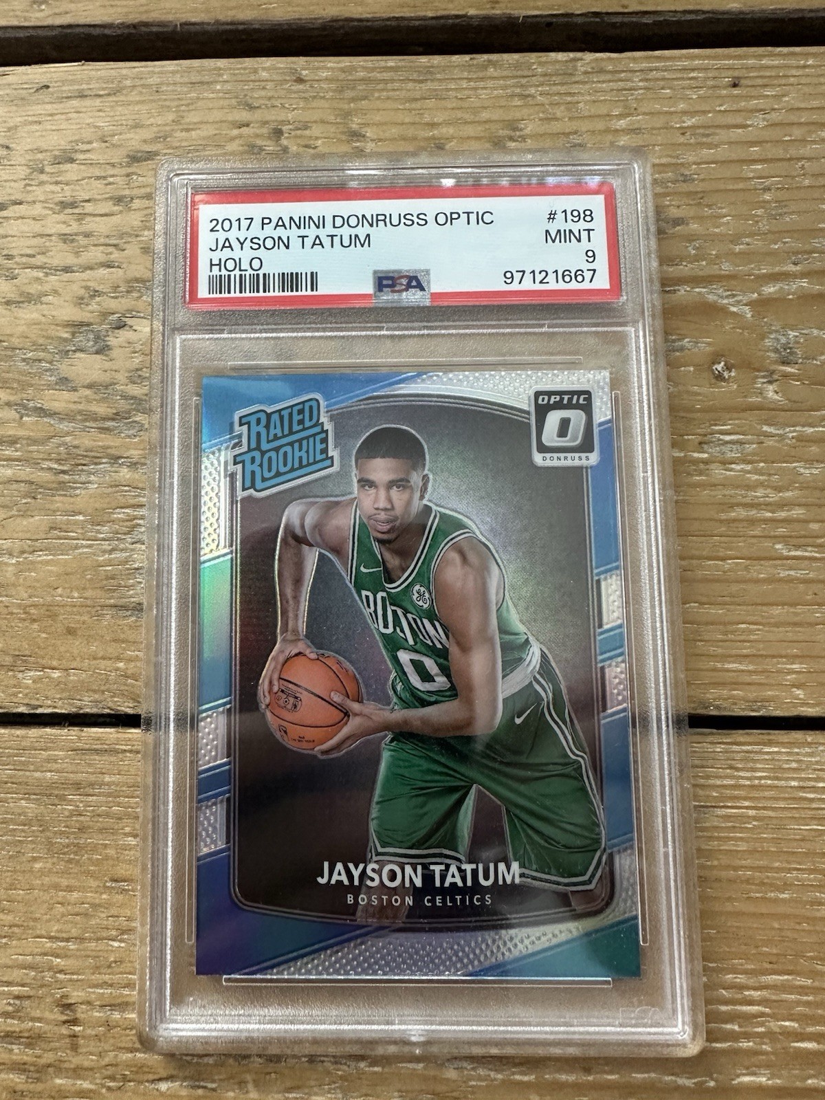 2017 Donruss Optic Holo Jayson Tatum ROOKIE #198 PSA 9 MINT Celtics