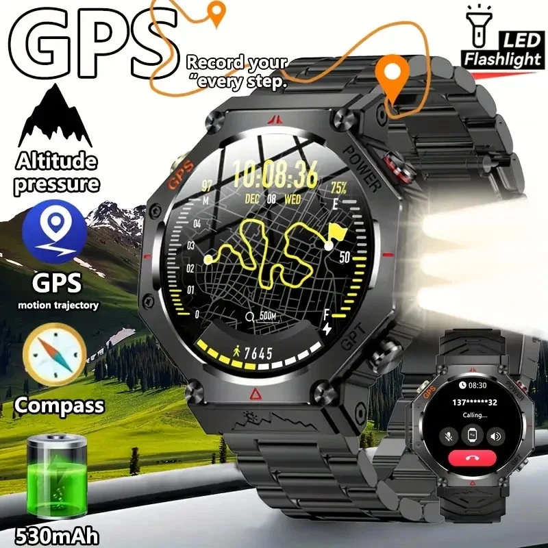 T-Rex 3 GPS Smart Watch (10ATM Waterproof, Built-In GNSS, Compass, Military) - Image 3 of 4