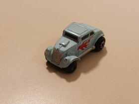 Vintage Micro Machines 1933 Willys Coupe Hot Rod Light Blue Red Flames Galoob
