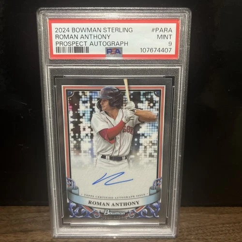 2024 Bowman Sterling Prospect Auto Roman Anthony #PA-RA Boston Red Sox PSA 9