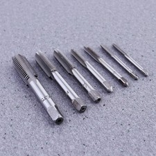 7Pcs Thread Screw Tap Set with Plug Drill DIY Metalworking Hand Tools Kit