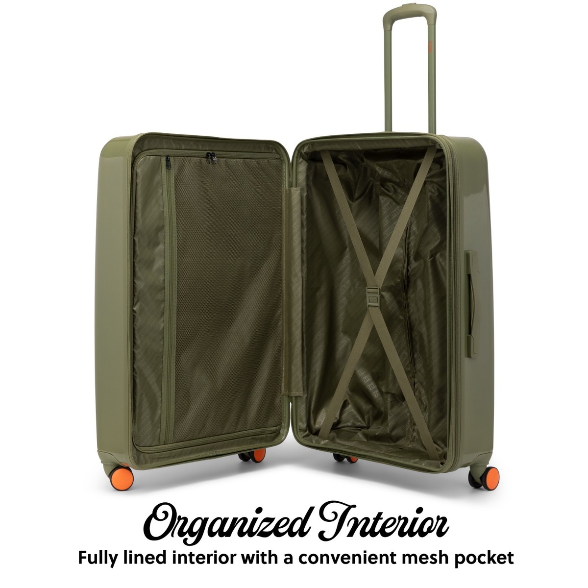 Von Dutch Olive Eyeflight 3-Piece Expandable Hardside Spinner