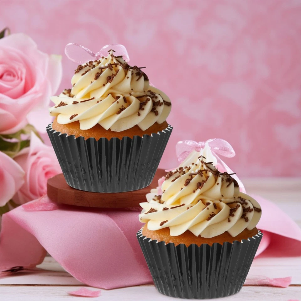  100 pezzi versatili pirottini per crostata, budino, stampi in alluminio per - Immagine 2 di 4