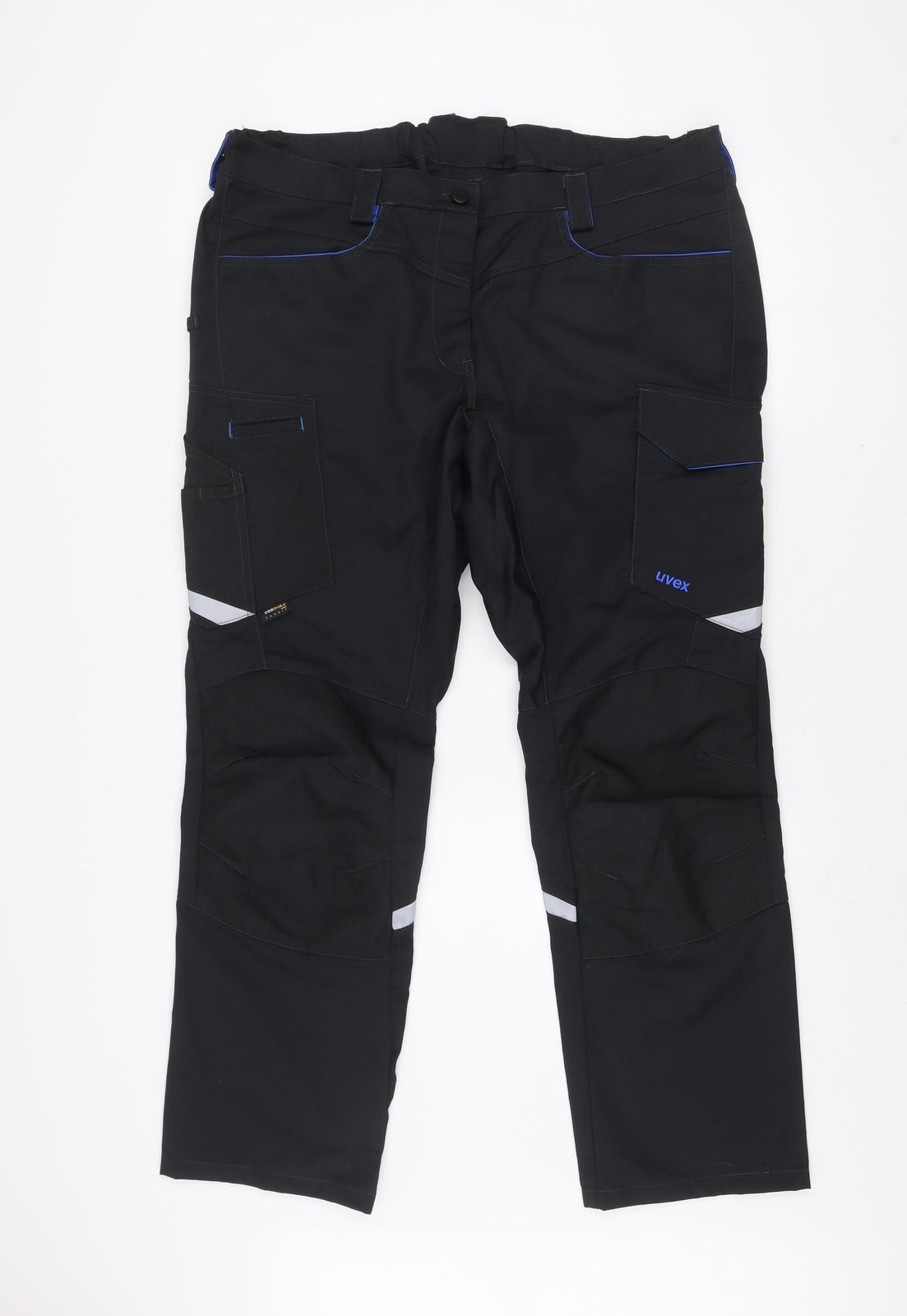 Pantalones de trabajo cargo negros Uvex para hombre talla M bolsillos reflectantes