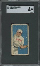 1909 T206 TRIS SPEAKER AUTHENTIC PIEDMONT 350 HOF SGC A BASEBALL BOSTON RED SOX