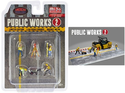 #ad Public Works 2 Diecast Figure Set 1 64 Scale Limited Edition American Diorama $18.99