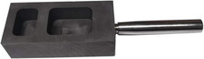 OTOOLWORLD Gold Silver Graphite Ingot Mold Mould Crucible for Melting Casting Re