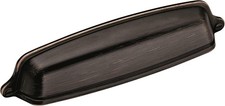 Cabinet Cup Pull Oil Rubbed Bronze 5-1/16 Inch 128mm Center Stature Handle