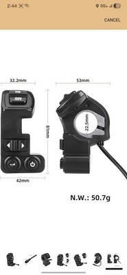 Electric Scooter Thumb Throttle Accelerator