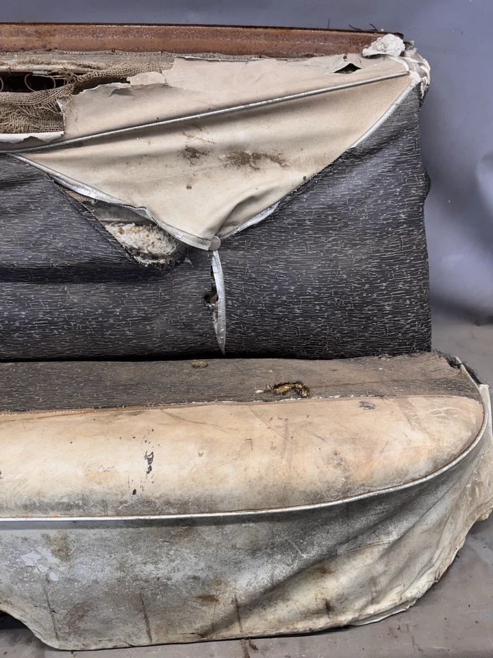 1955 1956 1957 Chevy Belair Pontiac Star Chief Rear Back Seat 150 210 Century OE - Image 2 of 4