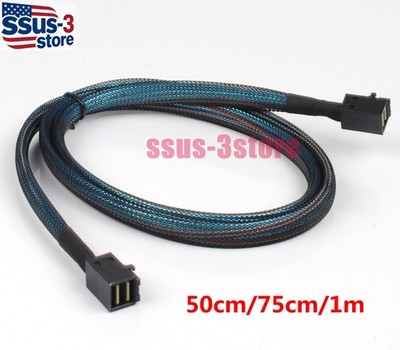 MiniSAS HD SFF-8643 to SFF-8643 Server 12Gbps Array Card Data Cable 50cm/75cm/1M