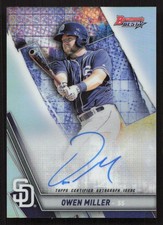 2019 Bowman's Best Owen Miller Auto Best of 2019 Autographs Refractor #B19-OM