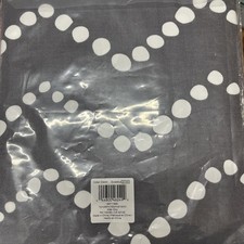 Simoky Essential Fabric Shower Curtain 72x86" Dotted Chevron Gray Excalibur New