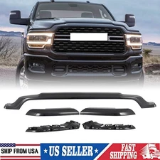 New Matte Black Front Upper Grille Molding Trim Fits For 2019 2020-2024 Ram 2500