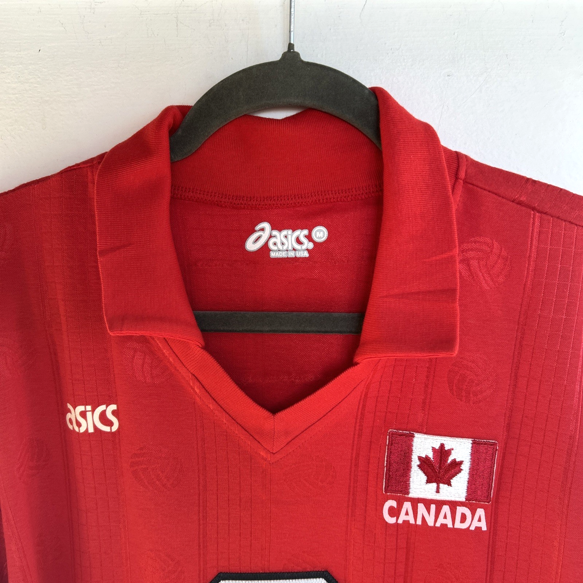 ASICS Team Canada Janis Kelly #9 Volleyball Jersey M Vintage 1996