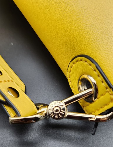 BOSTANTEN Women's Vibrant Yellow Summer Leather Handbag Shoulder Bucket Bag - Picture 7 of 15