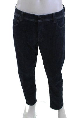 Alberto Mens Straight Tapered Dark Blue Jeans Size 33