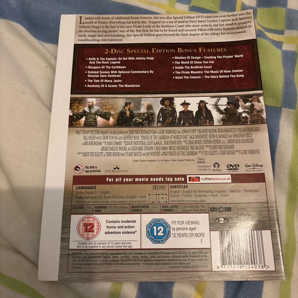 Pirates of the Caribbean: At World's End DVD (2007) Johnny Depp, Disc Cover Only - Image 2 of 4