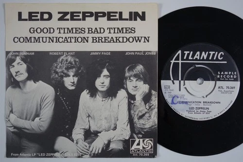 LED ZEPPELIN Communication Breakdown HOLY GRAIL Sweden PROMO 45 rare demo HEAR!