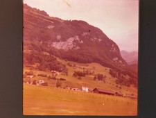 c1970s Lucerne Switzerland 35mm Slide Photo Alpine Countryside Mountain Vtg