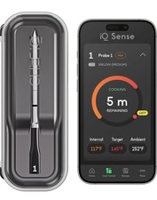 CHEF iQ Smart App Connected Digital Meat Thermometer Black HUB  PROBE SET