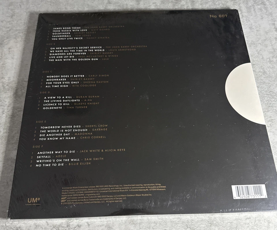THE Best of BOND.. JAMES BOND Limited Edition 3 Gold LP Vinyl Records No 007 New - Image 3 of 4