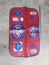 Vtg STP Oil Treatment Fender Cover Gas Air Filter Distressed Repair Mat Rare USA