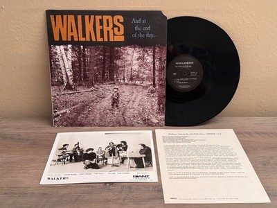 WALKERS AND AT THE END OF THE DAY ACOUSTIC ROCK FOLK GIANT RECORDS INSERTS NM-M