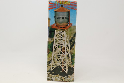 #ad HO Scale Life Like 8705 Bedford Blinking Light Water Tower Building $14.89