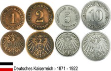 KMS Deutsches Kaiserreich   _1871 - 1922_ LOT (1Pfennig - 10 Pfennig)