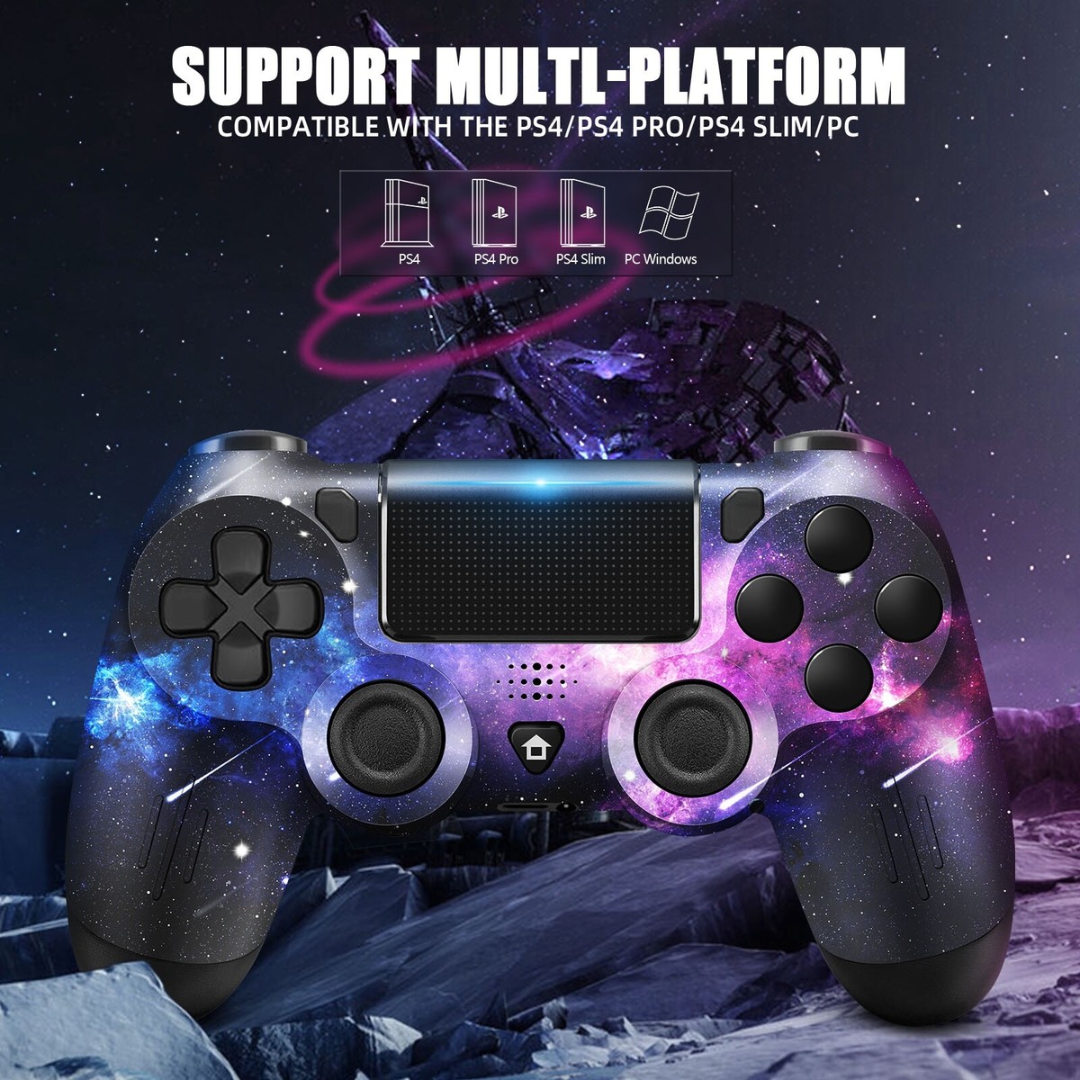 家庭用ゲーム機本体 PlayStation4 - PS4 Original Custom Controller 037 Official Sony Playstation 4 PS4 Wireless Controller Steel