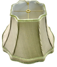 13.8 x 10.5" Mid Century Oatmeal Lined Fabric Square Cut Corner Lamp Shade Cream