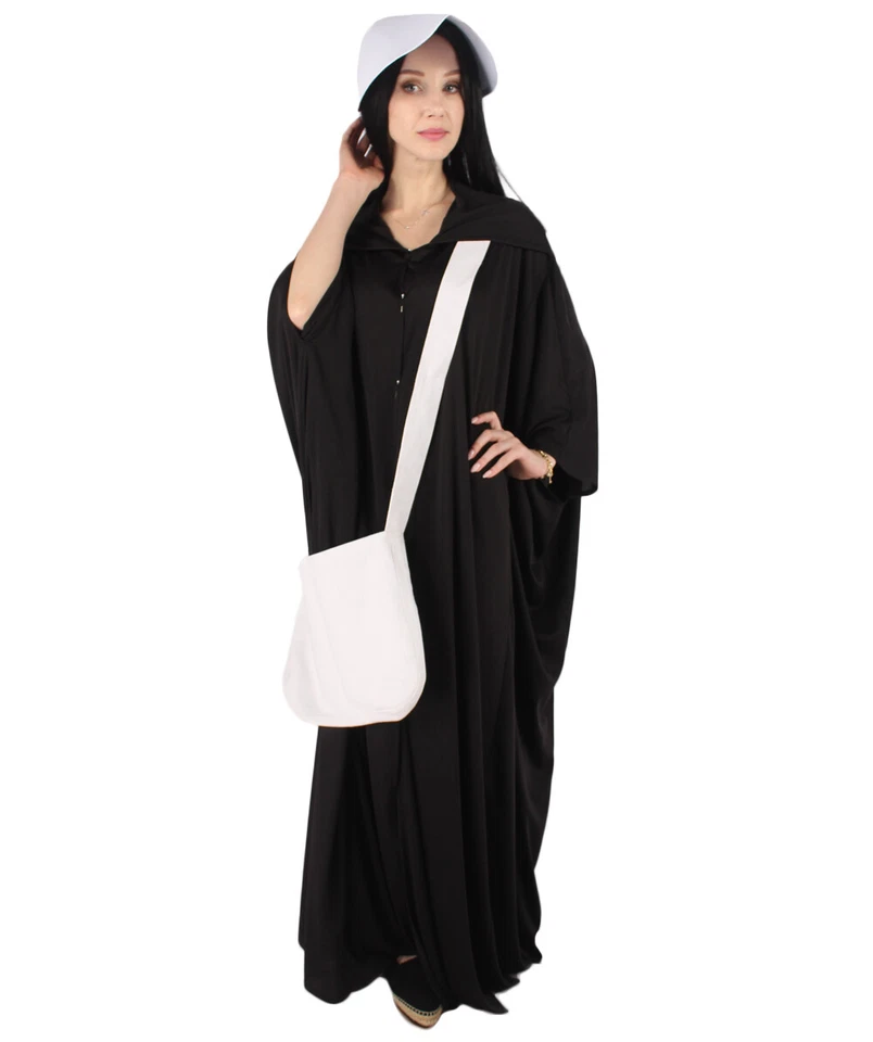 Adulto Mujer Bata Cosplay Disfraz de Sierva con Bolso y Gorro Fiesta de Halloween Foto 2 de 4