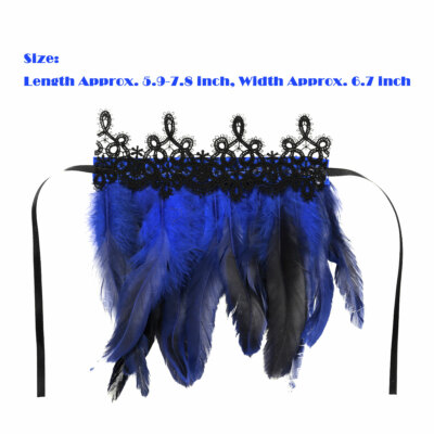Gothic Feder-Armband Mit Schnappverschluss – Lila-blau, Für Cosplay, Halloween & Partys