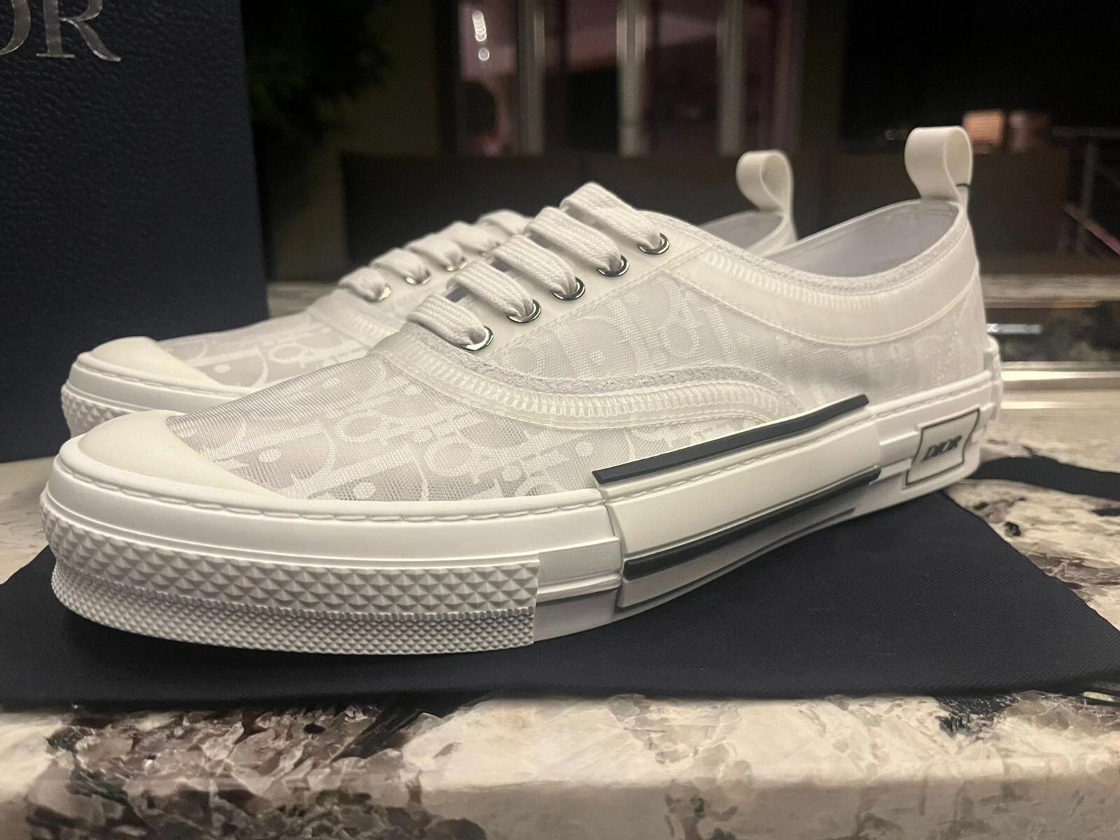 Baskets semi obliques Dior, B23 LT en blanc neuves avec étiquettes 45 IT