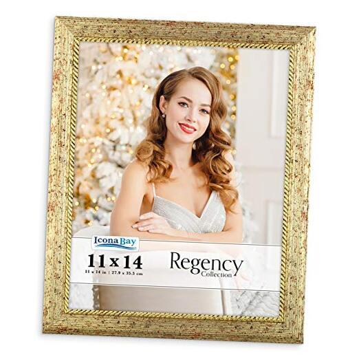 French Baroque 11x14 Gold Wall Mount Picture Frame