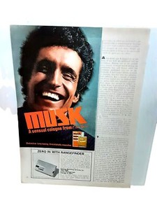 1975 Musk Cologne Old Spice Original Print Ad