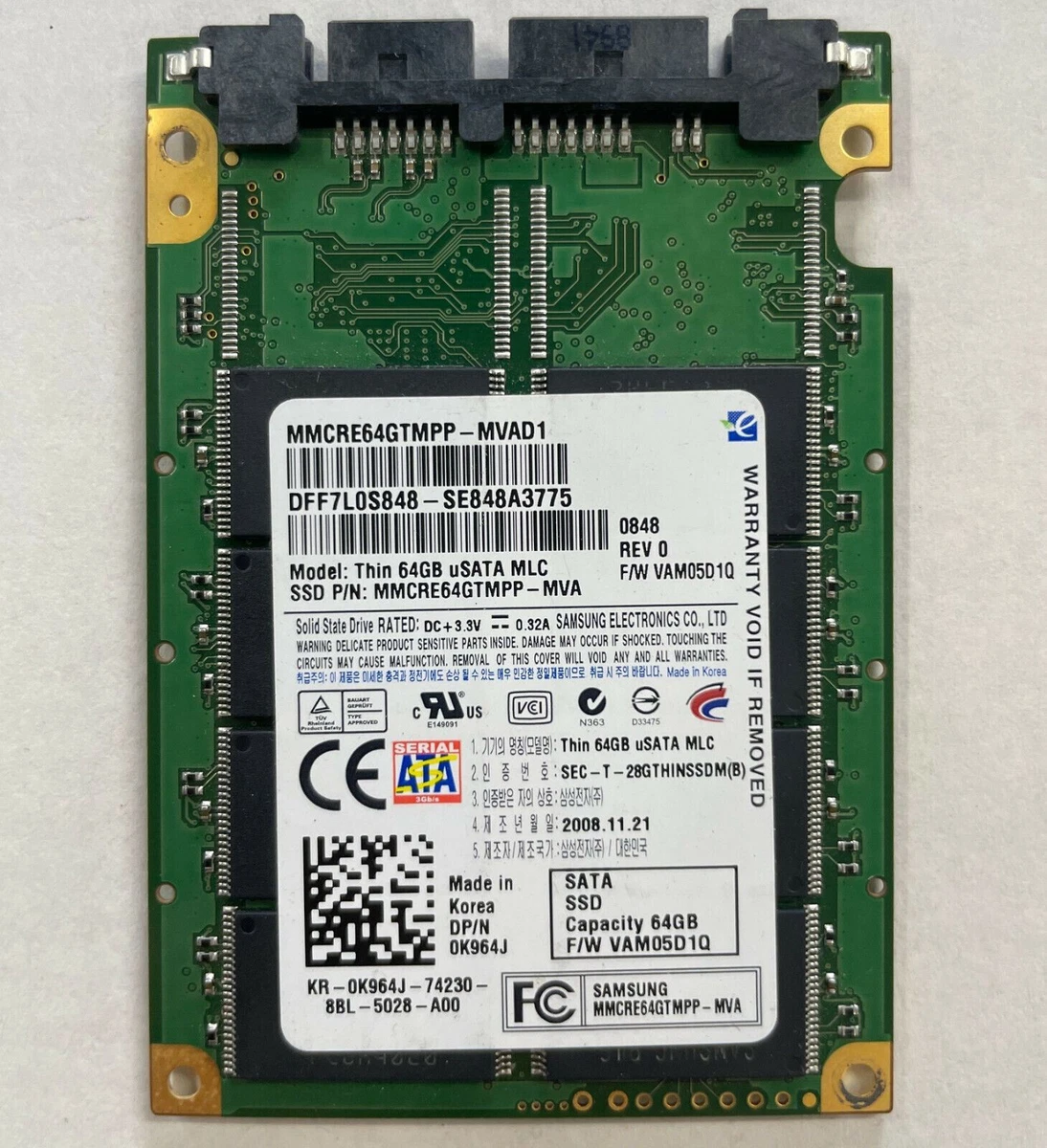 Micro SATA 64 GB Solid State Drives 1.8 in Form Factor for sale | eBay