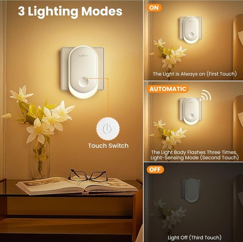 2pz Luce Notturna, Presa di Luce Notturna Regolabile con Sensore Crepuscolare - Foto 3 di 15