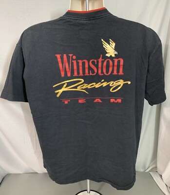 WINSTON RACING TEAM Pocket T-Shirt XL (2-Sided) Cigarettes Nascar