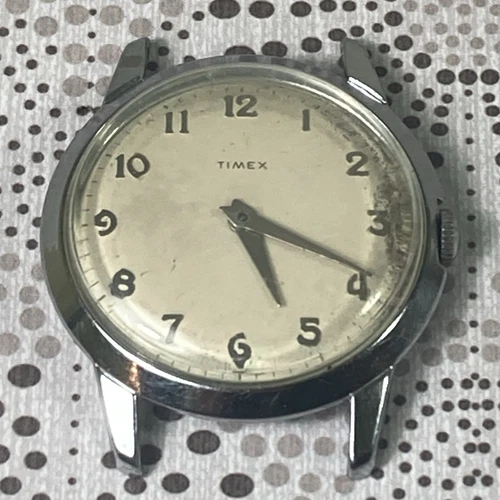 Vintage Timex Men's 35mm  Hand Wind Mechanical Works No Band Runs Slow