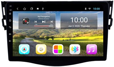 Toyota RAV4 Android 10 Autoradio 9'' Touchscreen BT GPS Navi Carplay RDS DSP 64GB