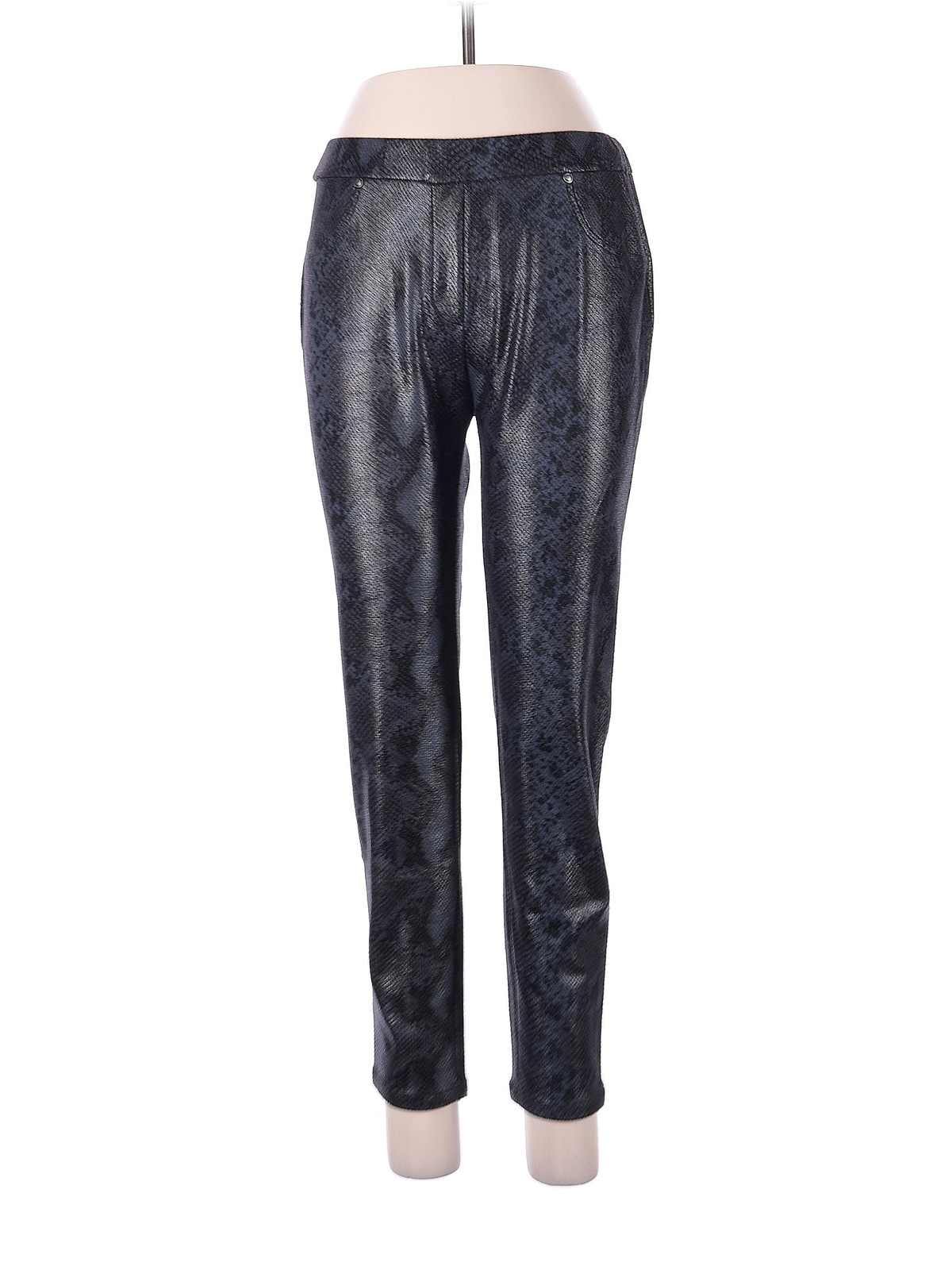 Eric Women Black Faux Leather Pants 8 eBay