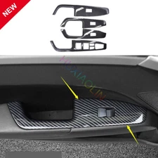 For Hyundai Elantra 2017-20 Carbon Fiber Style Glass Window Lifting Decoration