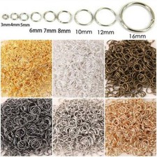 4/5/6/7/8/10/12/14/16mm Metal Open Jump Rings Split Rings lot Gold/Silver/Bronze